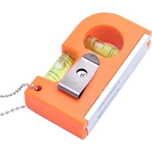 Mini Key Chain Level V Stripe Factory Machinery Level Instrument Tool Two-In-One Horizontal and Vertical Bubble Spirit Leveler