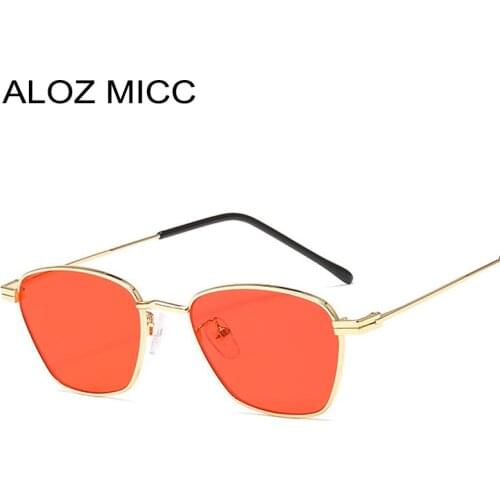 ALOZ MICC 2019 New Square Luxury Sunglasses Men Brand Designer Vintage Metal Frame Unisex Sunglasses Female Eyewear Q704