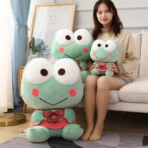 Stuffed Plush Frog Toys Pillow Kawaii Sleeping Pillow Cute Frog Doll Plush Toy Kids Birthday Christmas Present