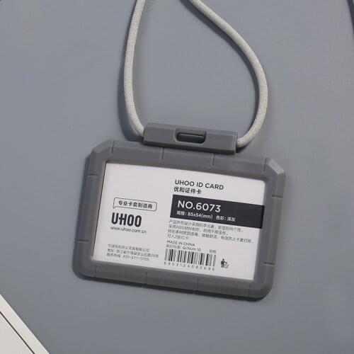 Desk Accessories ABS ID Card Holder For Office Supplies Business Card Holder Card Holder Table Mecha shape Credential ID Holder