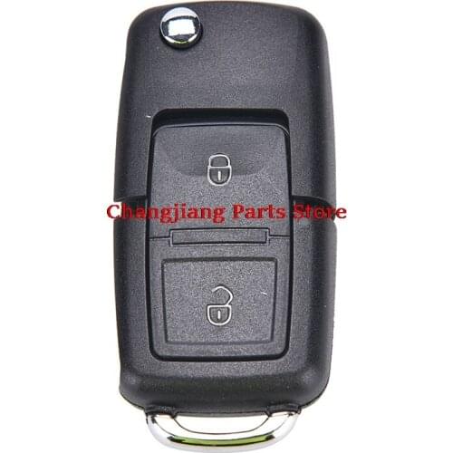 New 2 Button Remote Folding Key Shell Fob For MK4 GOLF Without Blade