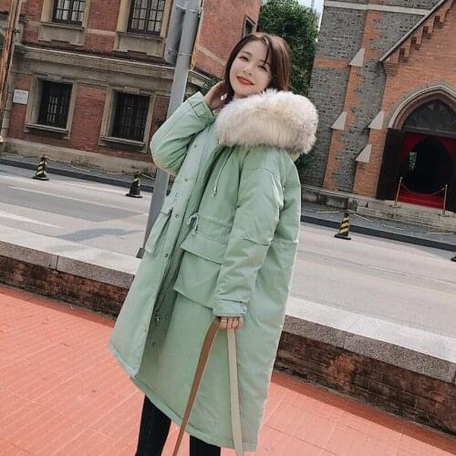 2019 Real Time Polyester Zipper High Waist Cotton New Jackets Will Code Thickening Long Fund Seta Lead Leisure Parker Woman