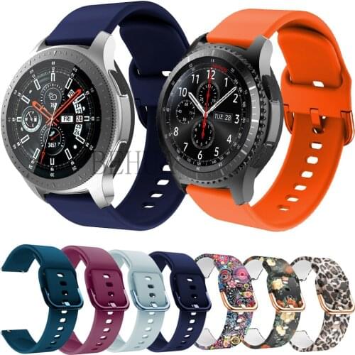 22mm Silicone Watchbands For Samsung Gear S3 smart watchband For Samsung Galaxy Watch 46mm Strap Replacement Wristband Bracelet