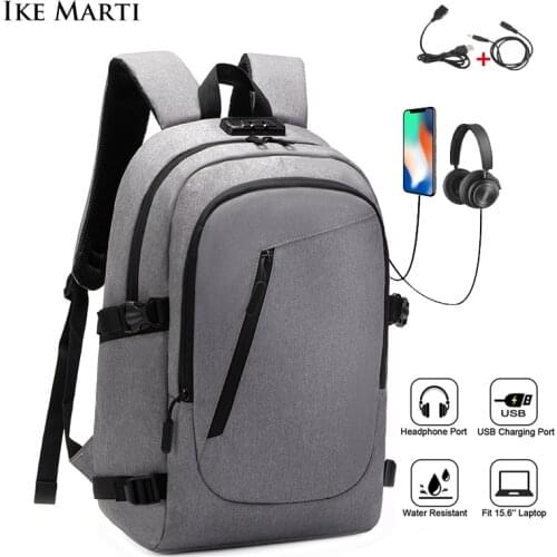 IKEMARTI Anti Theft Backpack Men 15.6 Laptop Backpack Male Usb Charging School Bag for Boys Teen 2021 Travel Daily Backpacks