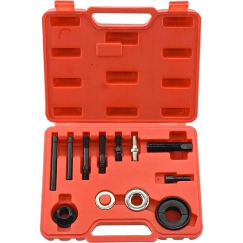 Pulley Puller & Installer 13pc Kit Power Steering Pump Remover Alternator AC