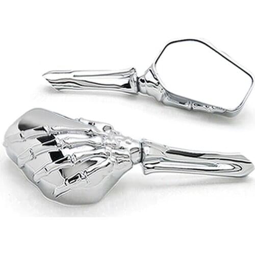 Brand new Chrome Custom Motorcycle Skeleton Bone Mirrors For Kawasaki ZR Zephyr 550 750