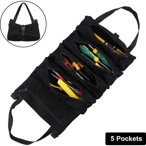 Car Seat Back Organizer Bag Tool Roll Up Bag Tactical Storage Molle Bag Hanging Tool Bag Wrench Screwdriver Carrier Pouch