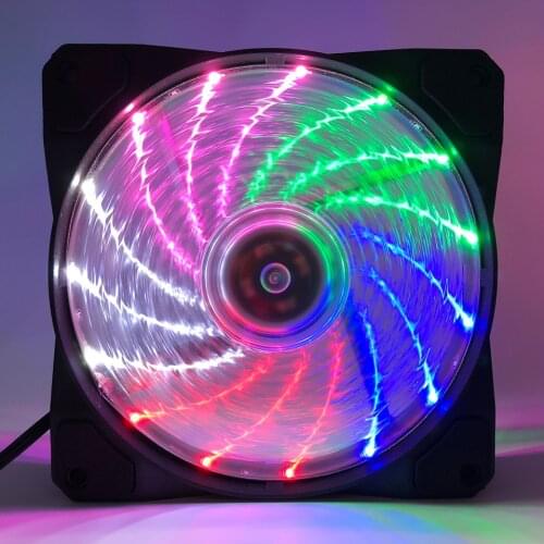TOP F12025 120mm PC Cooling Fan Quiet RGB Fan Cooler Desktop Fan Connector 12V for Computer Case/ Power Supply