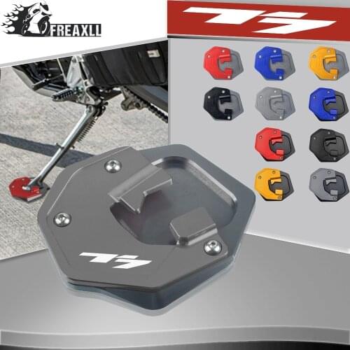 Motorcycle Foot Enlarger Foot Sidestand Side Stand Extension Plate For YAMAHA Tenere 700 T7 XTZ700 XT700Z XTZ690 2019 2020 2021
