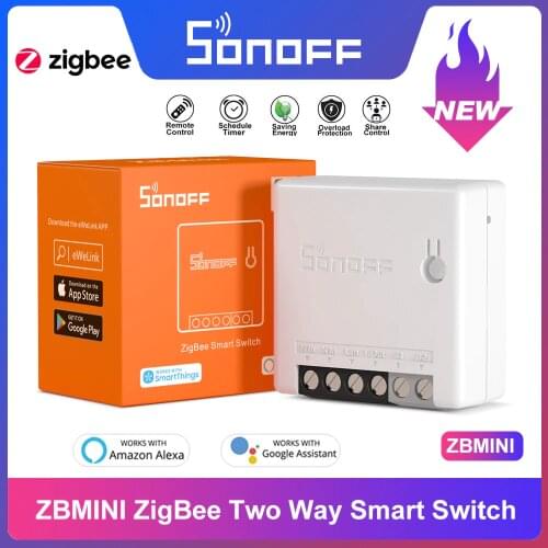 SONOFF ZBMINI Zigbee DIY Two Way Smart Switch Small Body Remote Control Support An External Switch for Google Home IFTTT & Alexa