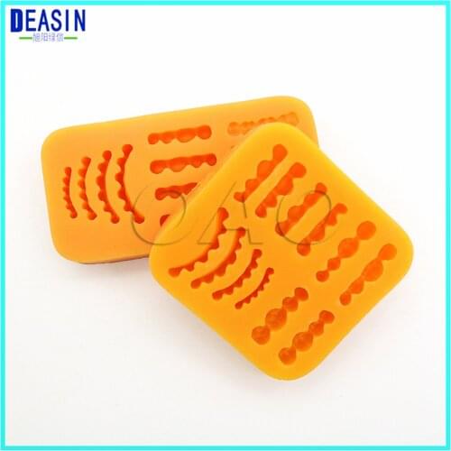 High-quality 10PCS Dental Lab Inverted Mold Wax Rubber Model Base