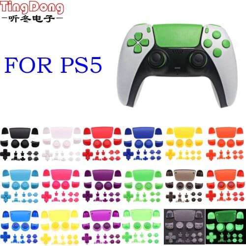 TingDong12sets high quanlity L1 R1 L2 R2 Trigger Buttons Thumbstick cap for Playstation5 PS5 controller replacement accessories