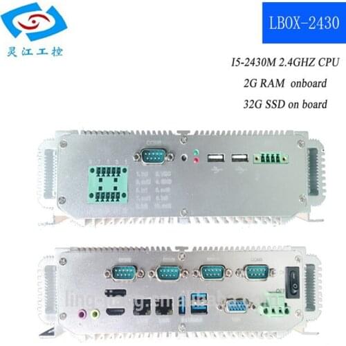 2018 hot sale high performance industrial computer Intel Core i5-2430M IPC embedded fanless mini pc with RS485 port