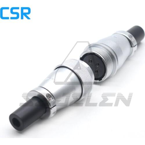 WEIPU WS28 series 25A 4-pin waterproof connector male and female docking metal connector plug and socket IP67