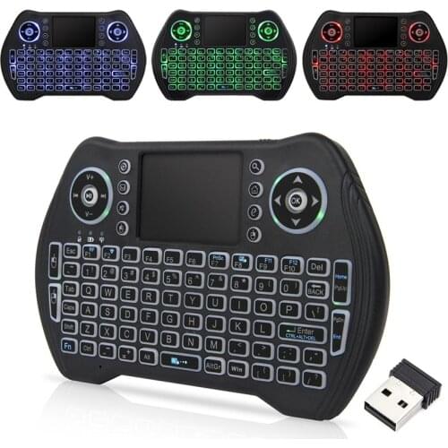 Jelly Comb Mini USB 2.4G Wireless Keyboard with Touchpad 3 Backlits Air Mouse Keyboard for Smart TV BOX Android X96