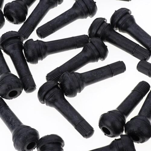 100pcs TR414 Rubber Car Tubeless Vacuum Snap-in Tire Tyre Valve Stem