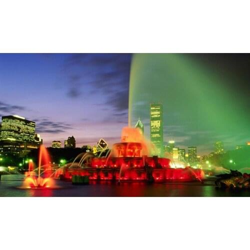 5D DIY Diamond Painting Cross Stitch Light fountain Gifts square Diamond Embroidery mosaic pattern Home Decor Y1338