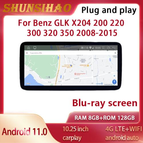 Snapdragon car radio android all in one for 10.25“ Benz GLK X204 200 220 300 320 350 2008-2015 multimedia navigator carplay