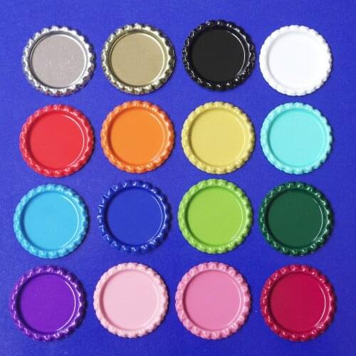 Free Shipping by DHL 1000 pcs/lot Two- Side Colored Flattened Bottle caps Metal Dome Cap Bottlecap For Crafts & Jewelry 12Colors