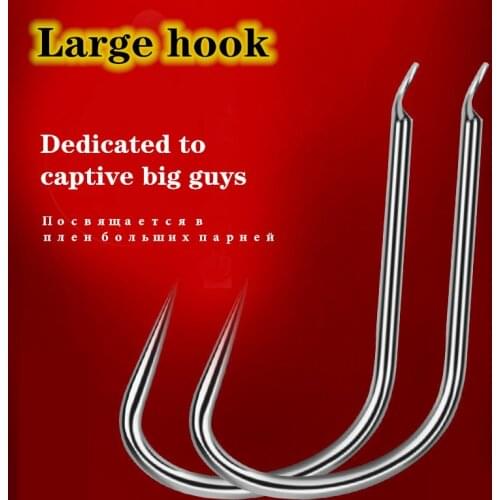Barbless Big Fishhooks 200pcs Japan Titanium Alloy Bulk Super Hard Carp Fishing Hooks Large Fish Oversized Sea Saltwater Pesca