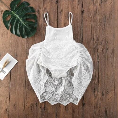 Princess Baby Girl Lace Flower Romper Jumpsuit Cute Summer Sleeveless Rompers Baby Girl Outfit Clothes