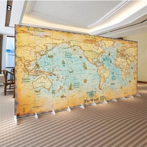 Beibehang photo wallpaper fwall painting European office sofa background retro HD world sailmap mural wallpaper for living room