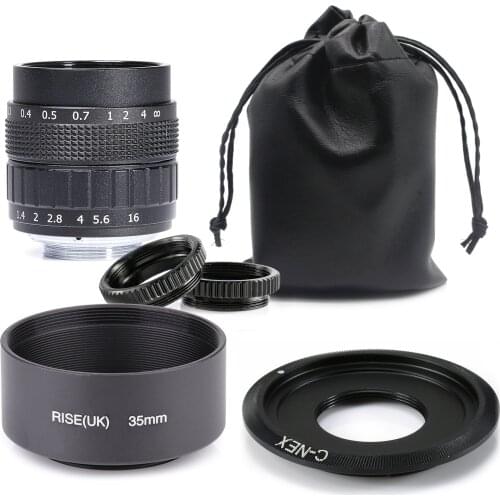 Fujian 50mm f/1.4 APS-C CCTV Lens+adapter ring+2 Macro Ring+lens hood for SONY NEX Mirroless Camera A5300/A6000/A6300/A7/A7II/A9