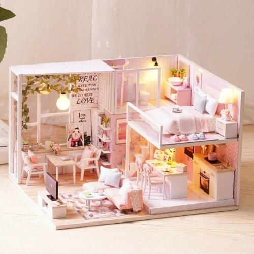 Diy Cottage Makes Girls Heart Creative Hand Assembled Building Blocks For Girls Girlfriends Birthday Present Building Model