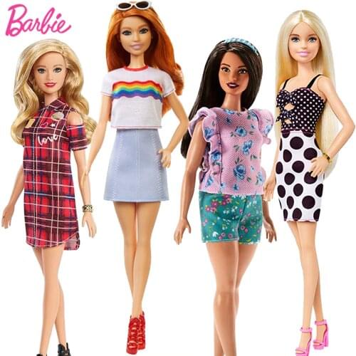Fashionistas Original Doll Body Set Toys for Girls Barbie Doll Rainbow Dress Accessories Clothes Baby Toys Gift Dolls for Girls