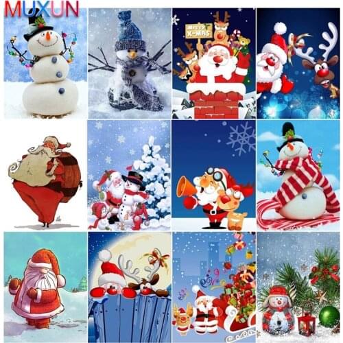5D Diamond Painting Christmas Snowman Diy Full Square Round Drill Diamond Embroidery Rhinestones Cross-Stitch Kits Mosaic Bh063