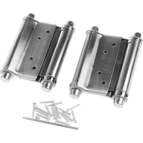 2020 New 2Pcs 3\" Inch Stainless Steel Double Action Spring Hinge Saloon Cafe Door Swing