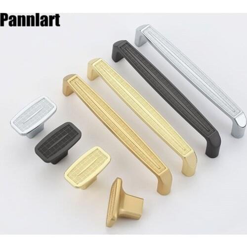 Pannlart 1 Pc Modern Gold Bedroom Cabinet Door Handles Zinc Alloy Kitchen Drawer Knob Cabinet Pulls Furniture Door Hardware