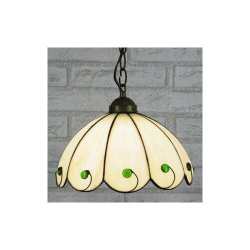 12 Inch Flesh Country Flowers Tiffany pendant light Stained Glass Lamp for Bedroom E27 110-240V