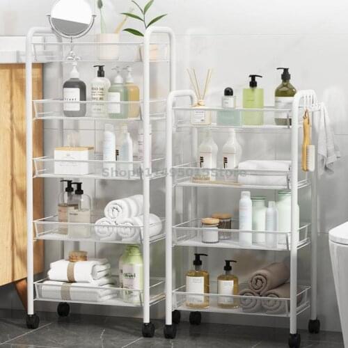 Toilet Bathroom Shelf Floor-standing Toilet Storage Artifact Cosmetics Multi-layer Corner Toilet Side Finishing Rack