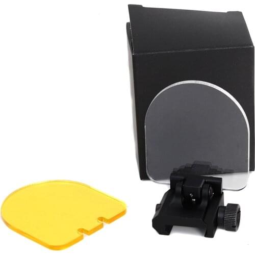 Riflescope Transparent Bulletproof Lens Protector Red Green Dot Sight Lens Cover Foldable Rifle Airsoft Scope Shield Rail Mount