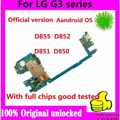 Unlocked For LG G3 D855 D852 D851 D850 Motherboard With full Chips Android System For Replacement Original Logic Board 4G