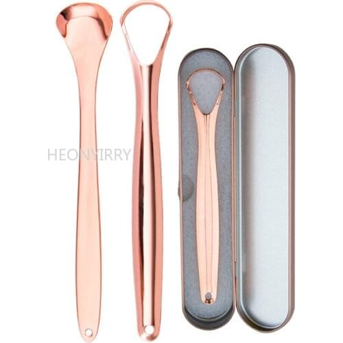 Hot sale Stainless Steel Tongue Scraper Cleaner Metal Srapes Reusable & Ecofriendly Tongue Brush Fresh Breath Scraper