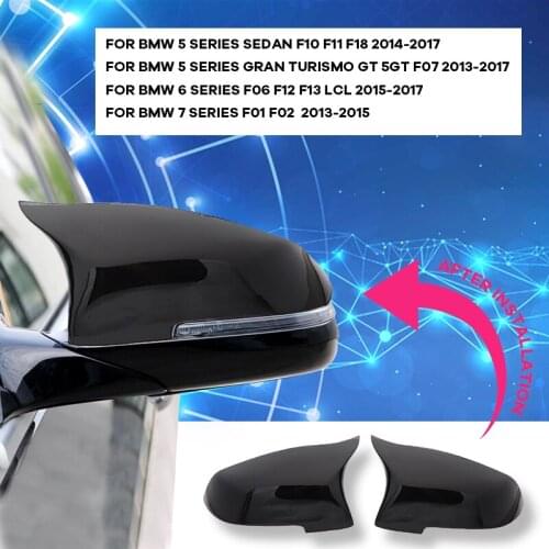 Replacement Rearview Mirror caps M3 Style cover Black Accessories for BMW 5 6 7 series F10 F11 F18 5GT F07 F06 F12 F13 F01 F02