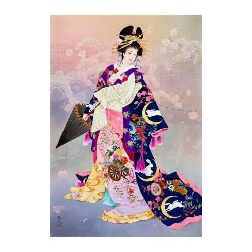 Style Japanese Woman, Geisha, Maid,Cross Stitch Kits Top Quality Embroidery Needlework DIY 14CT Unprinted Decor Handmade