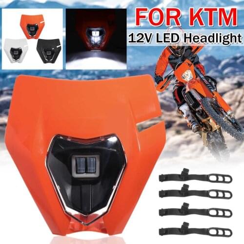 3Color Motorcycle Enduro SM LED Headlight Headlamp For EXC XCF SX F WR DRZ KLX KX YZ SMR Dirt Bike 2017 2018