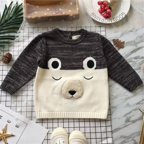 Tonytaobaby Autumn and Winter New Baby Embroidered Cute Sweaters