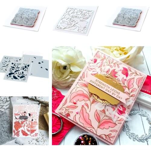 Flower Cutting Dies & Stamps & Stencil Scrapbook Dariy Decoration Stencil Embossing Template DIY Greeting Card Handmade