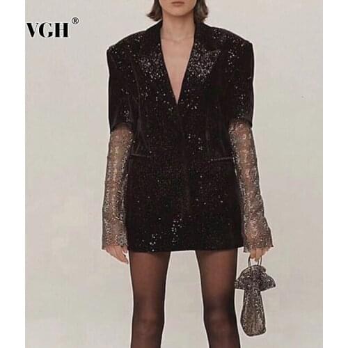 Женские бархатные пиджаки VGH China At AliExpress