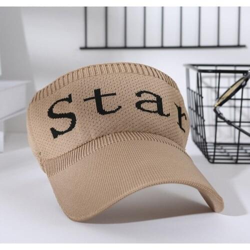Outdoor Womens Casual Trip Travel Sun Visor Caps Knitted Hats Sport Topless Empty Exposed Sunshade Beach Casquette Golf Hat
