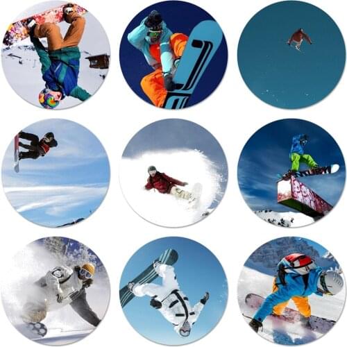 Snow Or Die Ski Snowboard Icons Pins Badge Decoration Brooches Metal Badges For Clothes Backpack Decoration