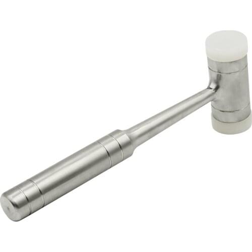 1pc Dental Bone Hammer Double-headed Nylon Stainless Steel Handle Autoclave Teeth Surgical Extraction Tool Dentist Instrument