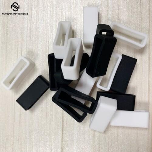 10pcs Silicone Watch Strap Small Rubber Loop Holder Locker Rubber Watch Band Accessories 14mm 16mm 18mm 20mm 22mm 24mm 26mm 28mm