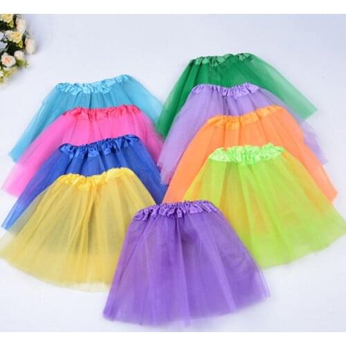 12 Colors Women Adult Three Layer Tulle Tutu Ballet Skirt Pleated Sweet Candy Color Ruffles Mesh Pettiskirt Wedding Party Mini