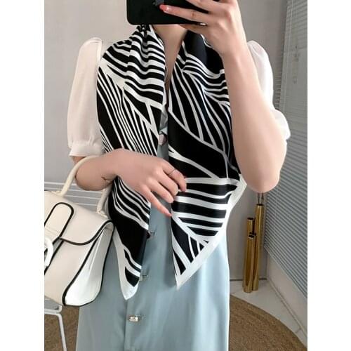 2021 new spring women scarf quality shawl silk fashion scarf headscarf beach sunscreen bag headscarf scarf 90cm*90cm