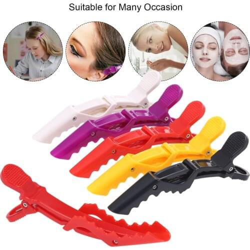 6pcs Alligator Hair Clips Color Women Hair Sectioning Clips with Non-slip Grip for Women Hair Styling Coloring Hair Clip